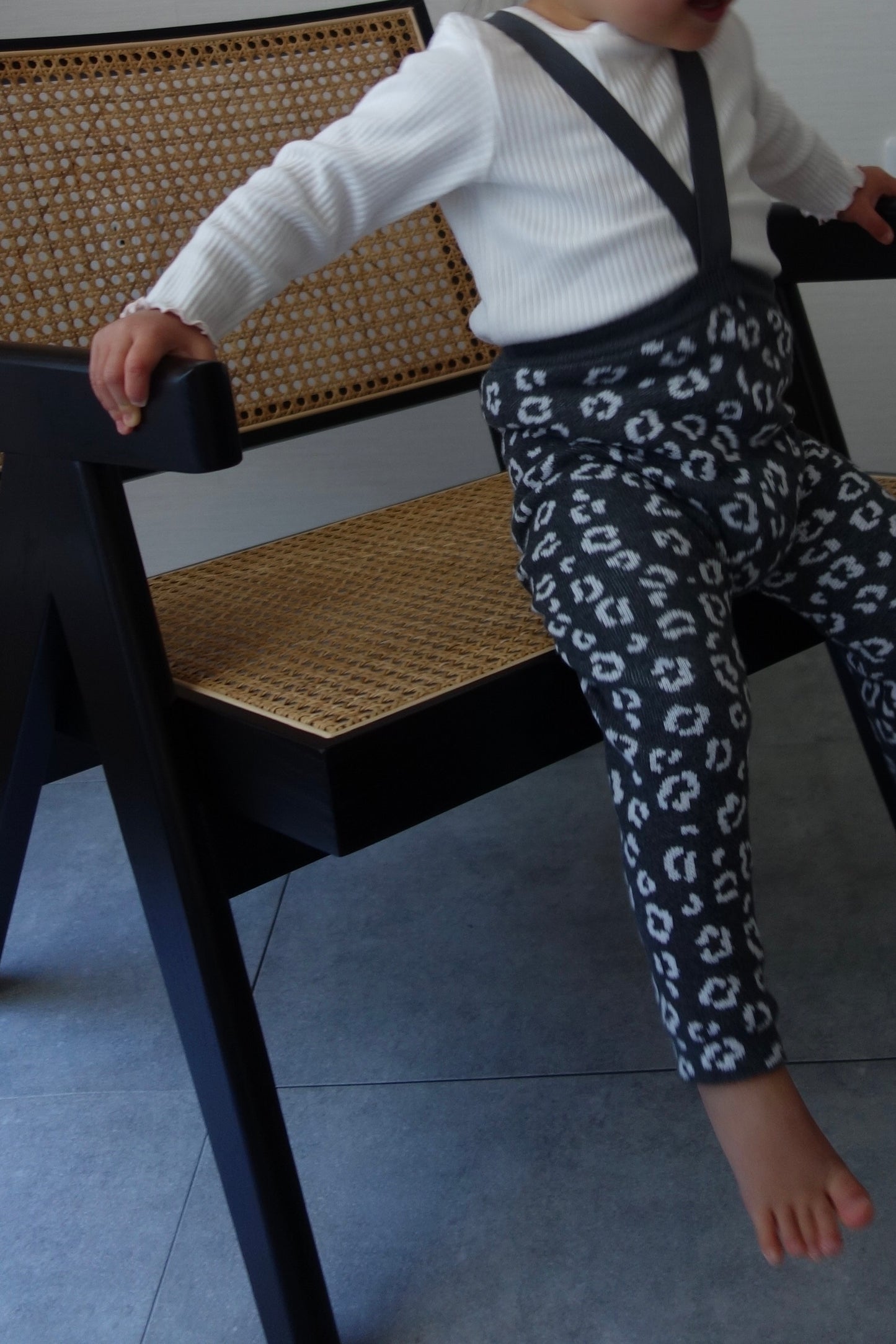 LEOPARD FOOTLESS KNIT TIGHTS