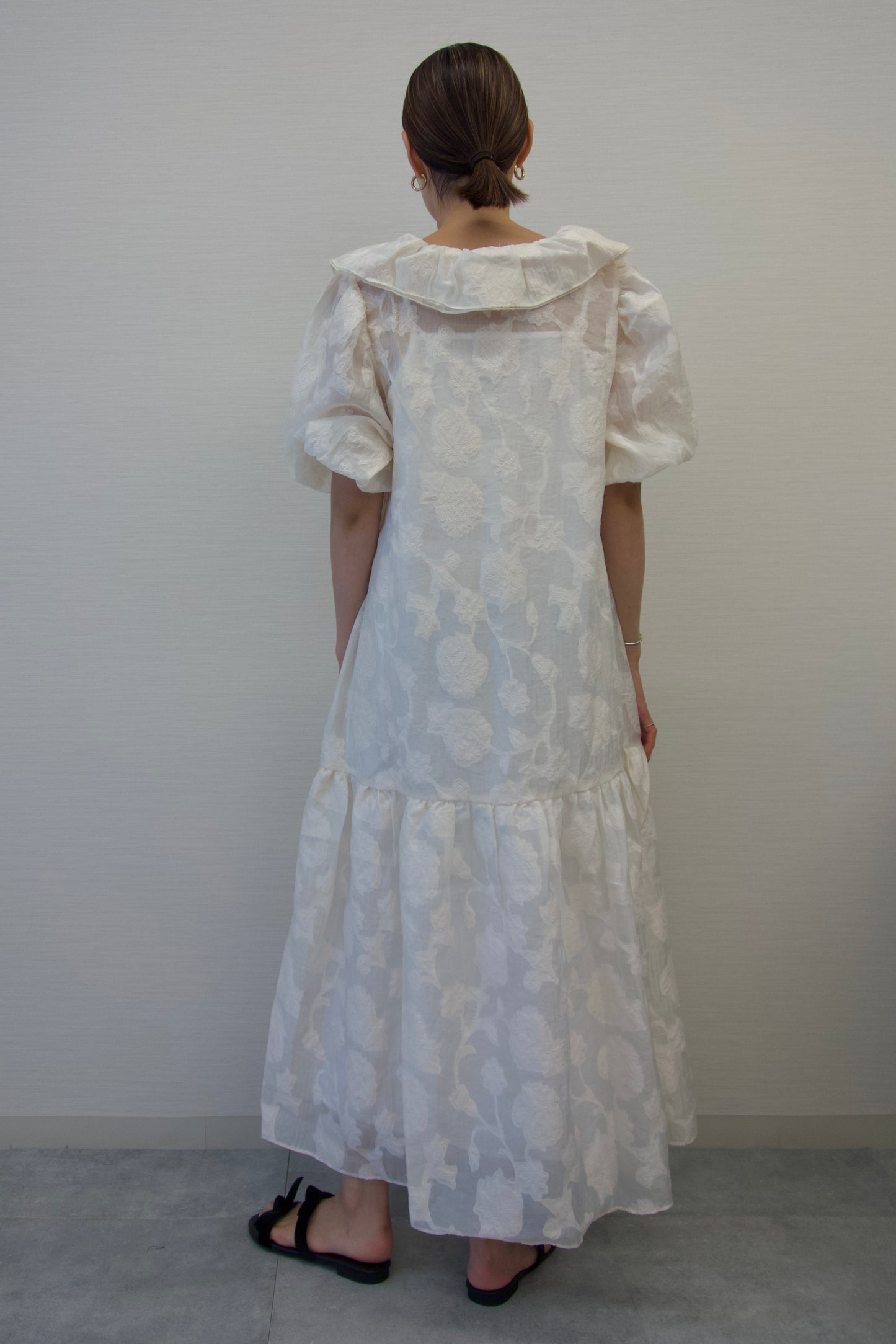 FRILL JACQUARD DRESS