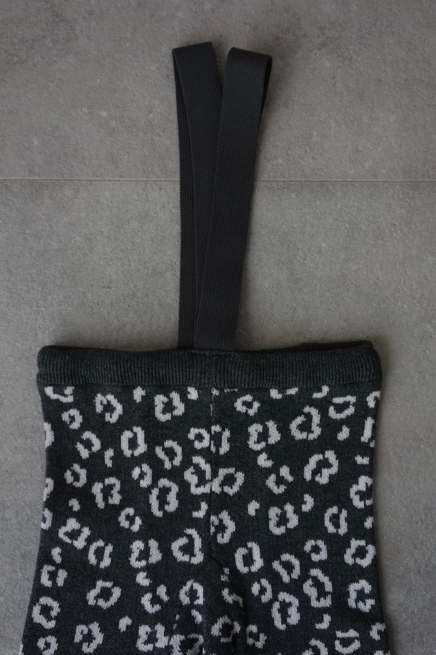 LEOPARD FOOTLESS KNIT TIGHTS