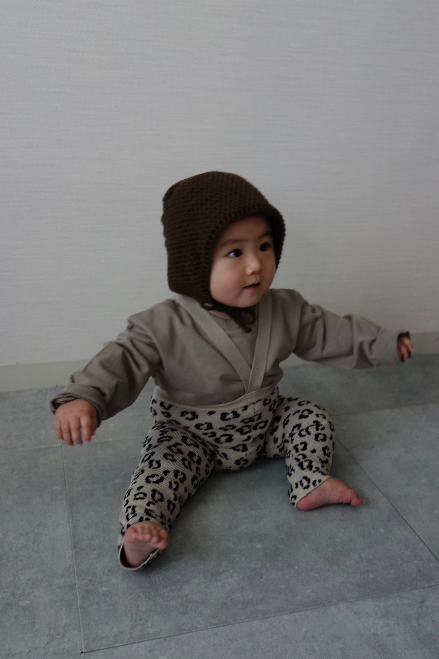 LEOPARD FOOTLESS KNIT TIGHTS