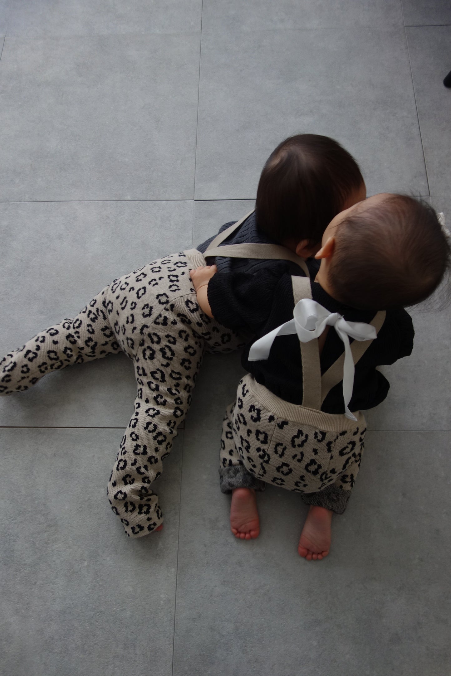 LEOPARD FOOTLESS KNIT TIGHTS