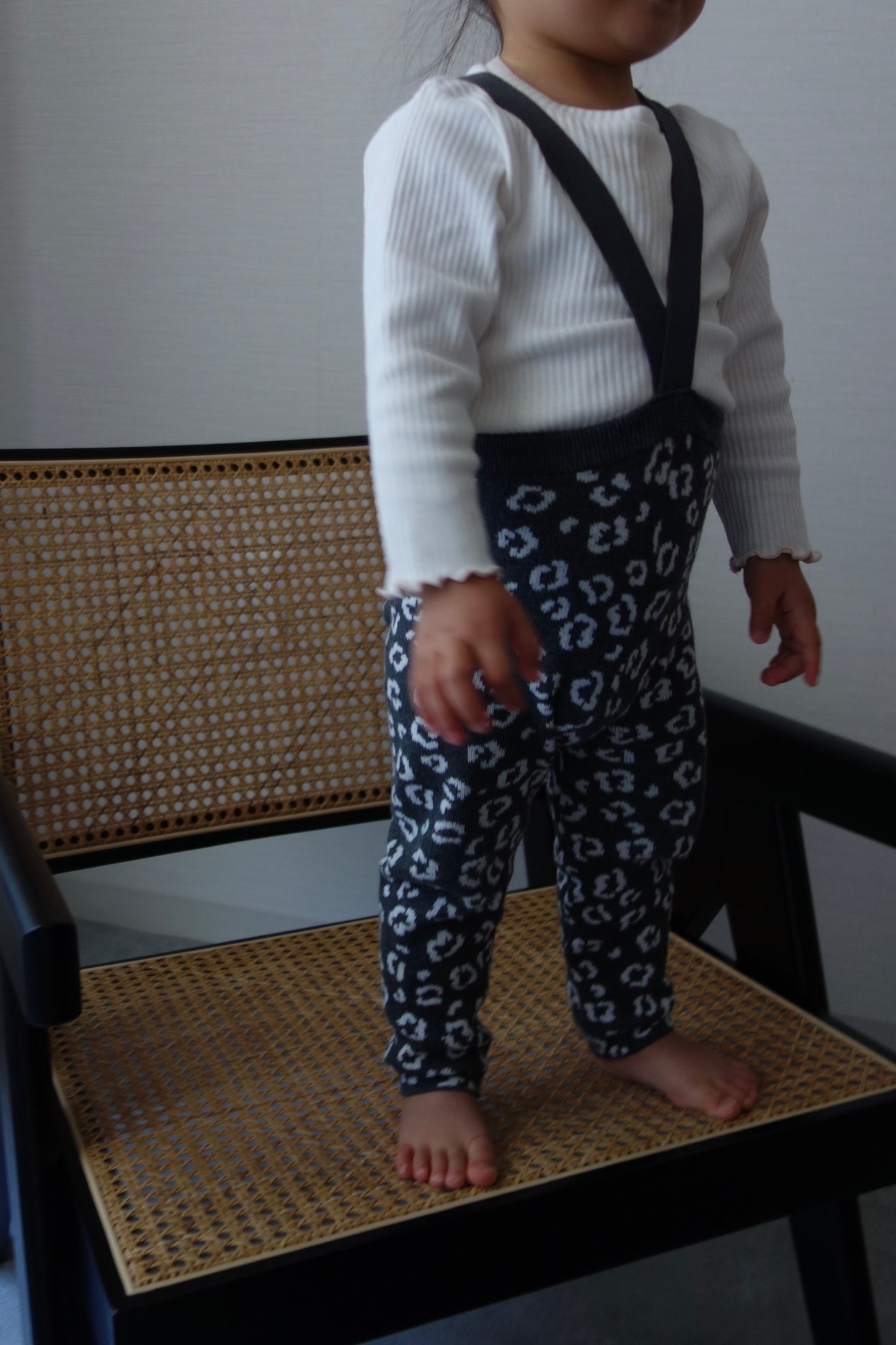 LEOPARD FOOTLESS KNIT TIGHTS