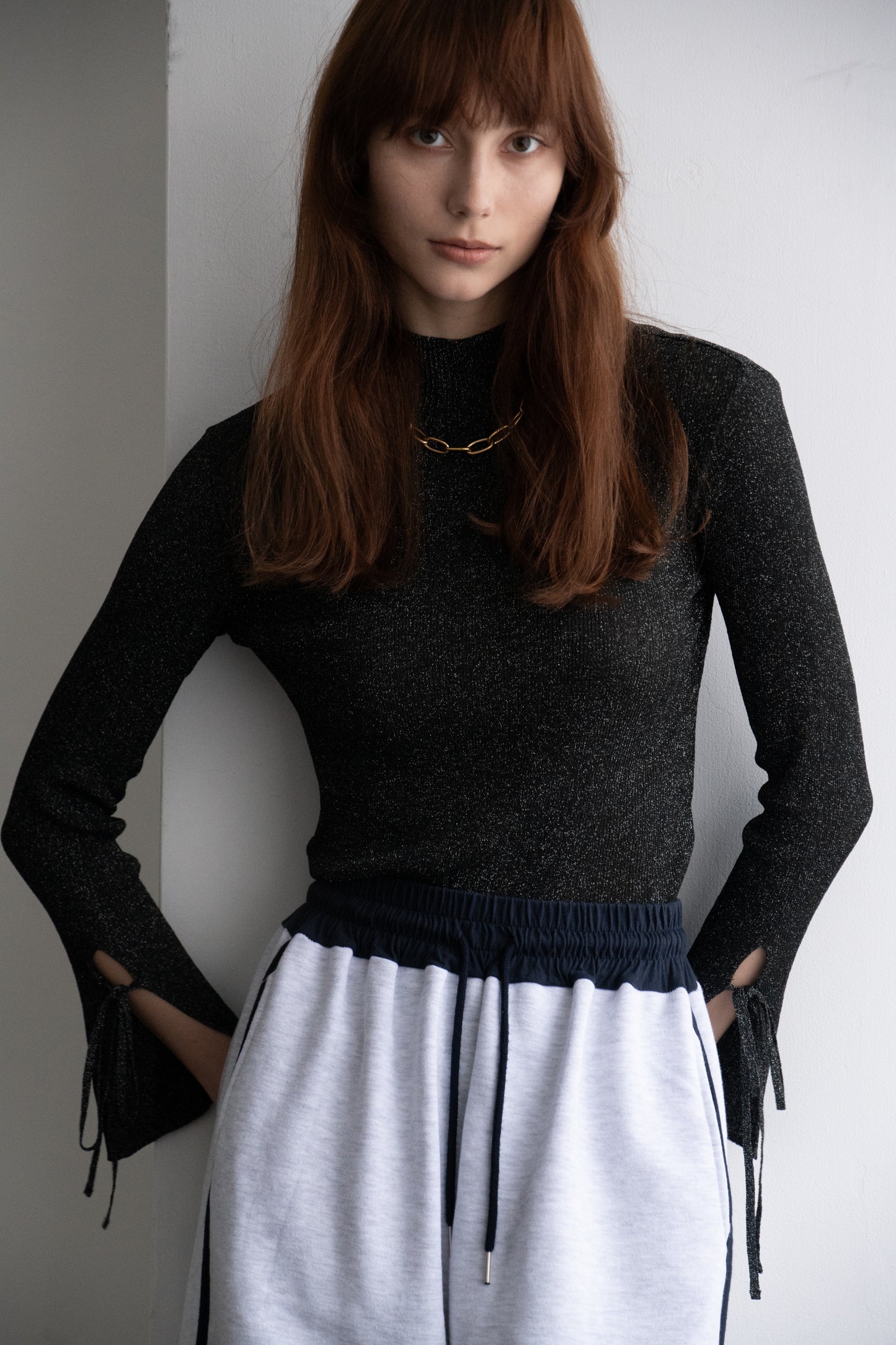 LAME RIBBON KNIT