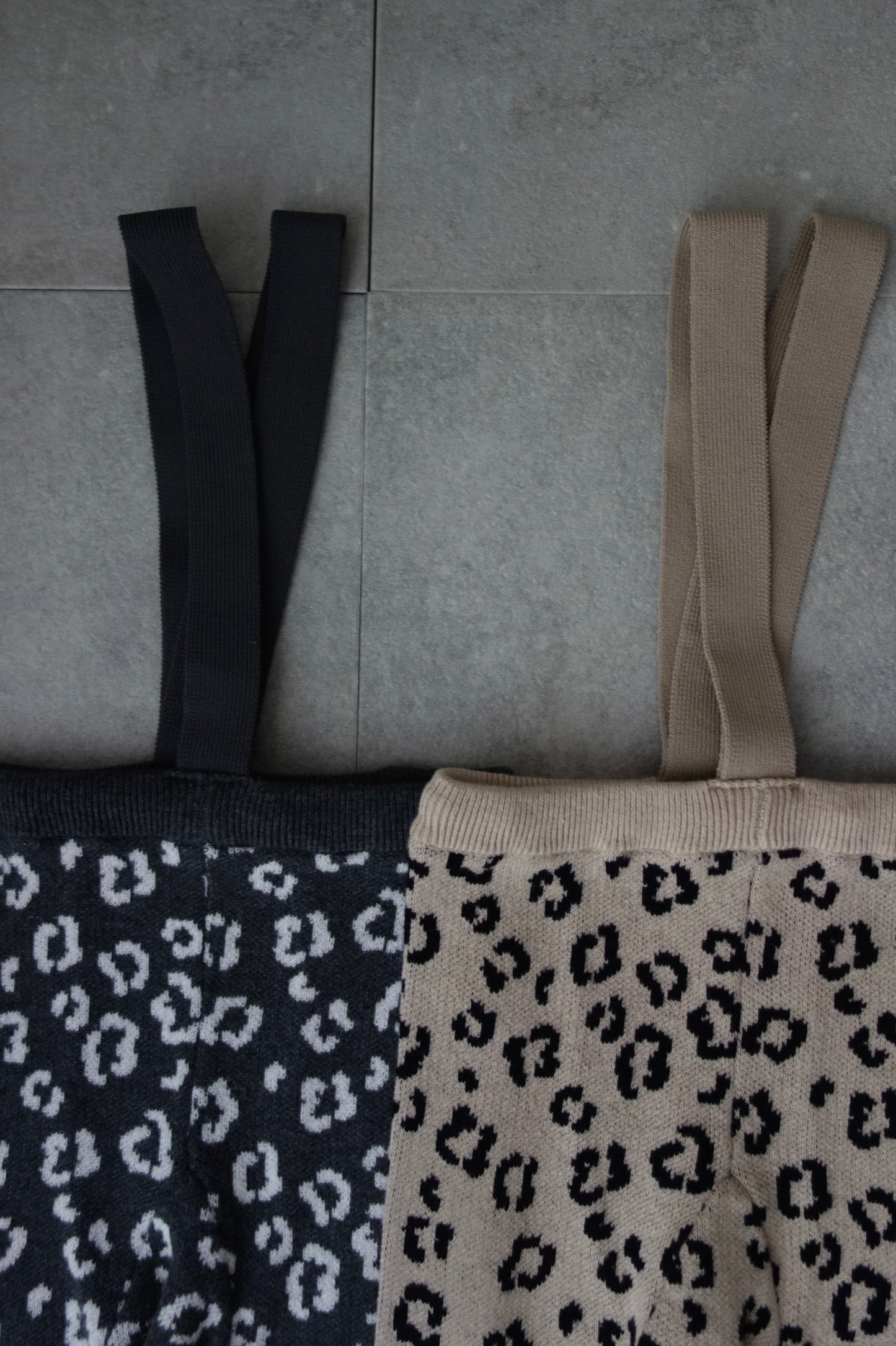 LEOPARD FOOTLESS KNIT TIGHTS