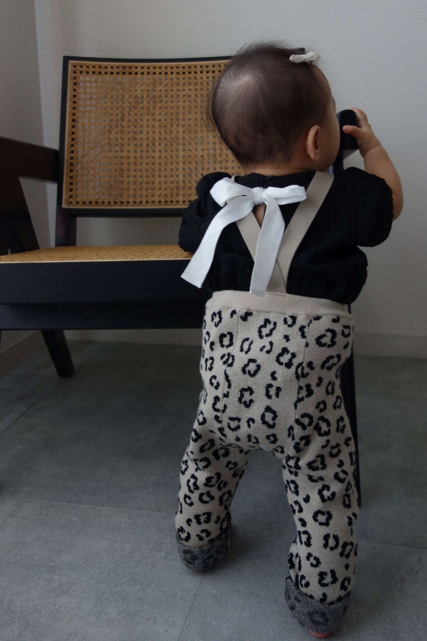 LEOPARD FOOTLESS KNIT TIGHTS