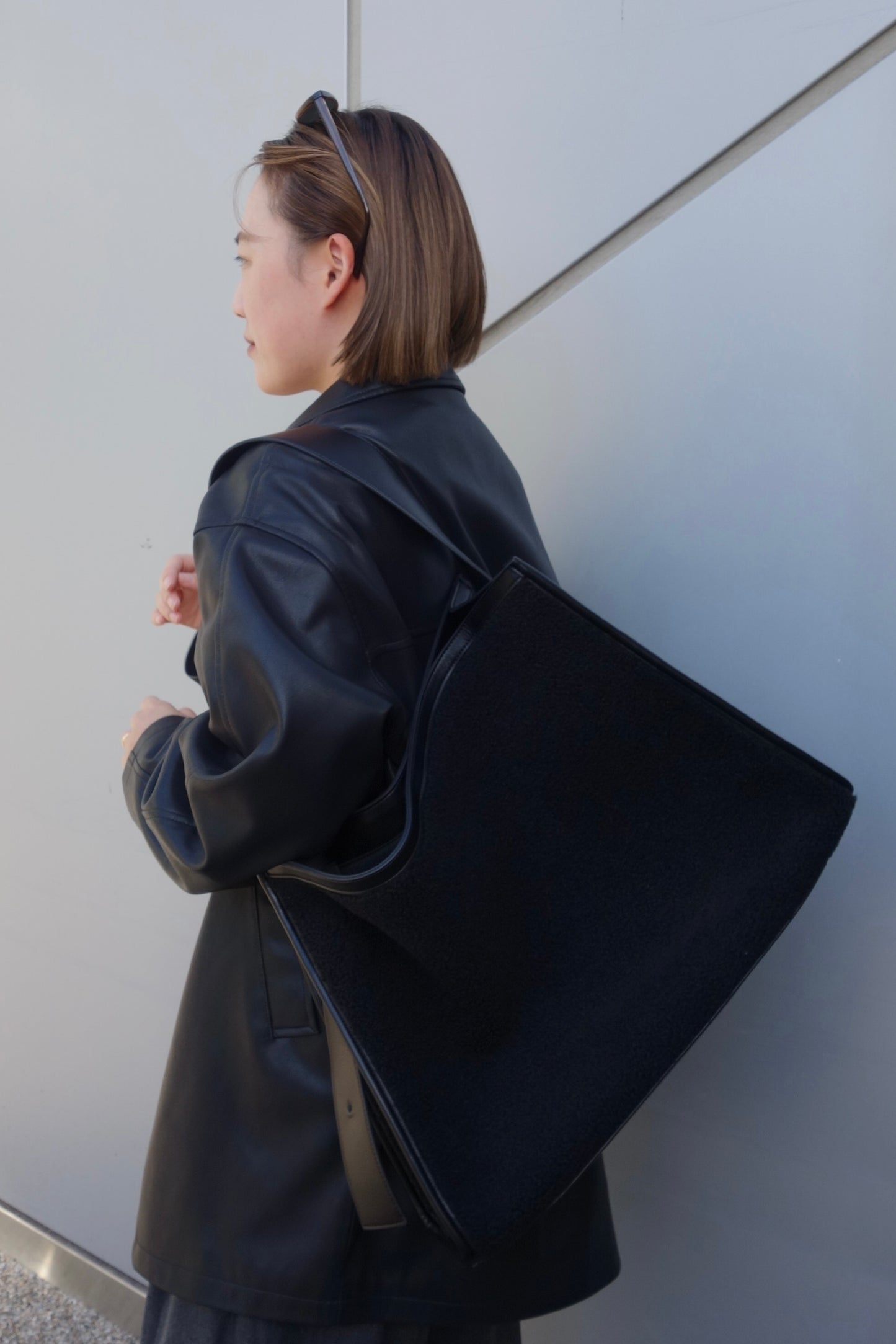 LEATHER BOA TOTE
