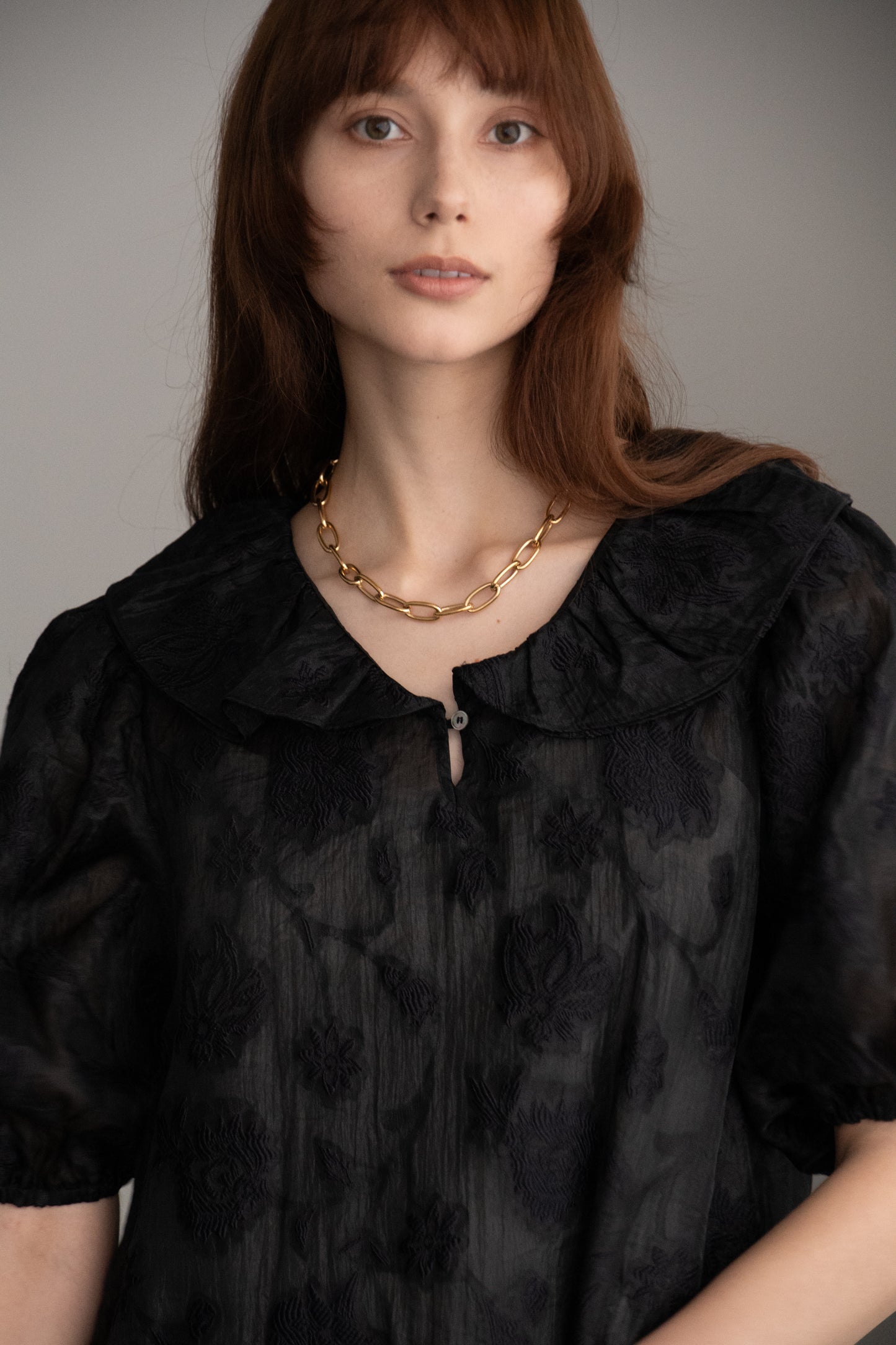 FRILL JACQUARD DRESS