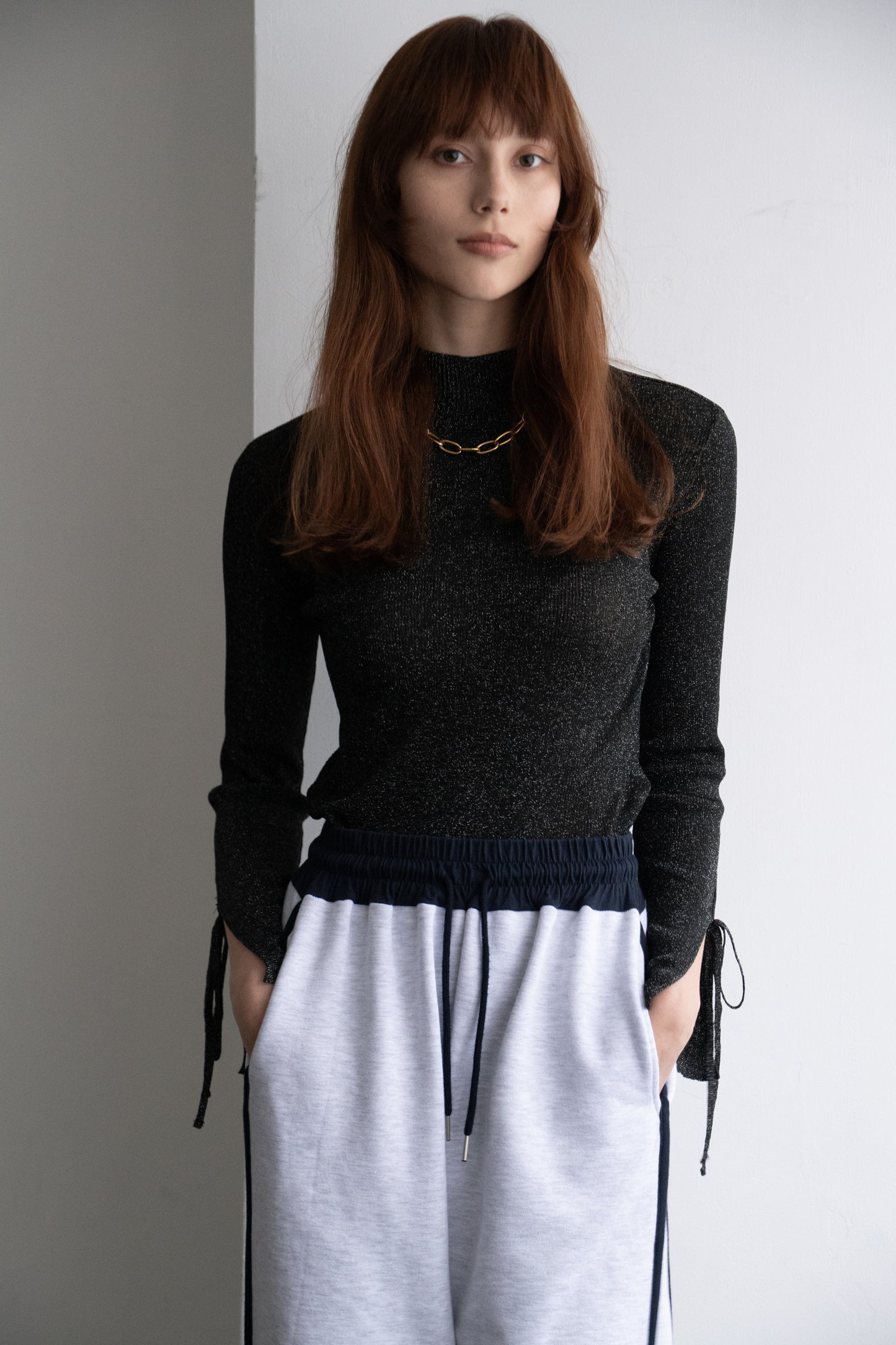 LAME RIBBON KNIT