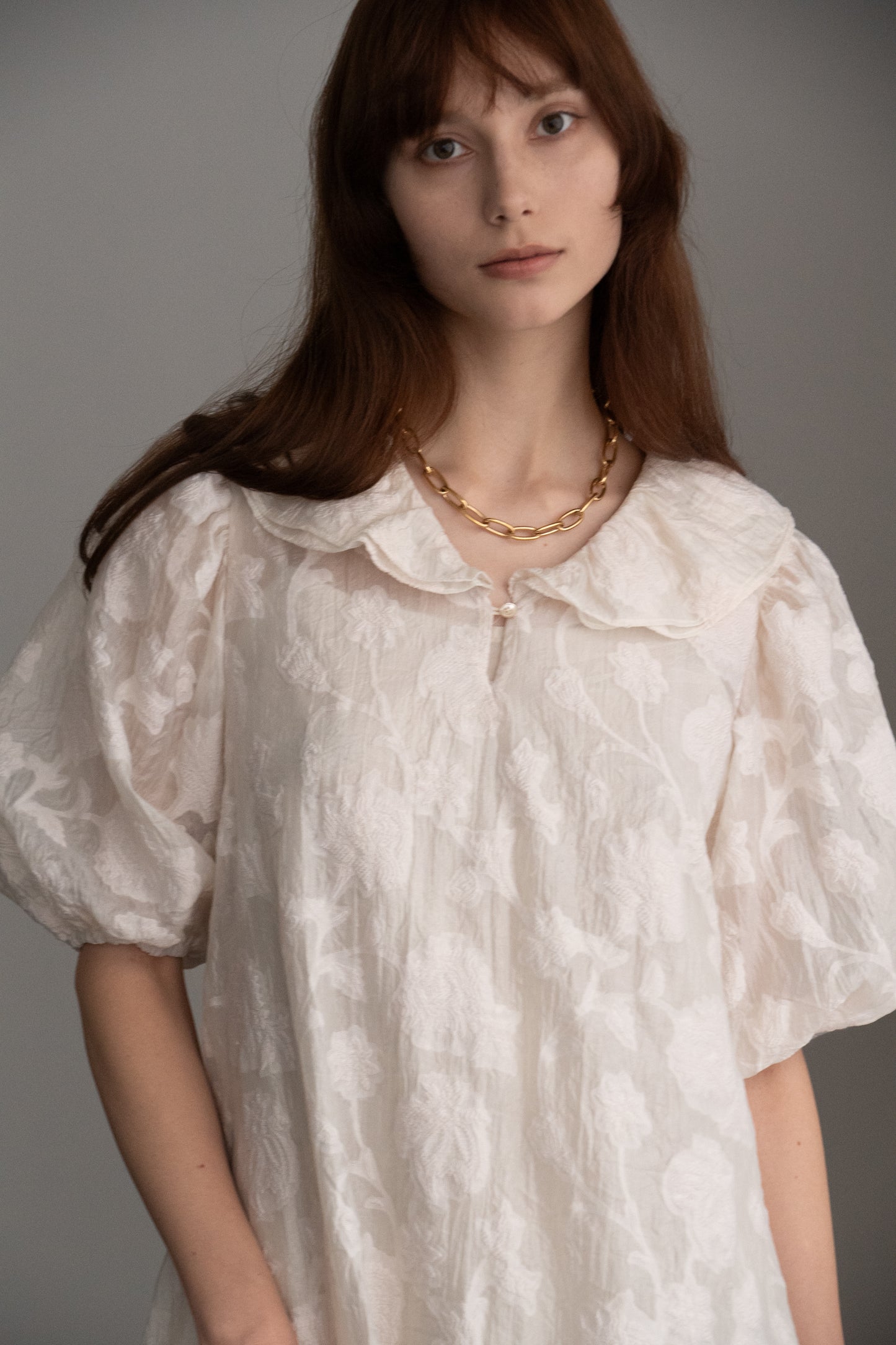 FRILL JACQUARD DRESS