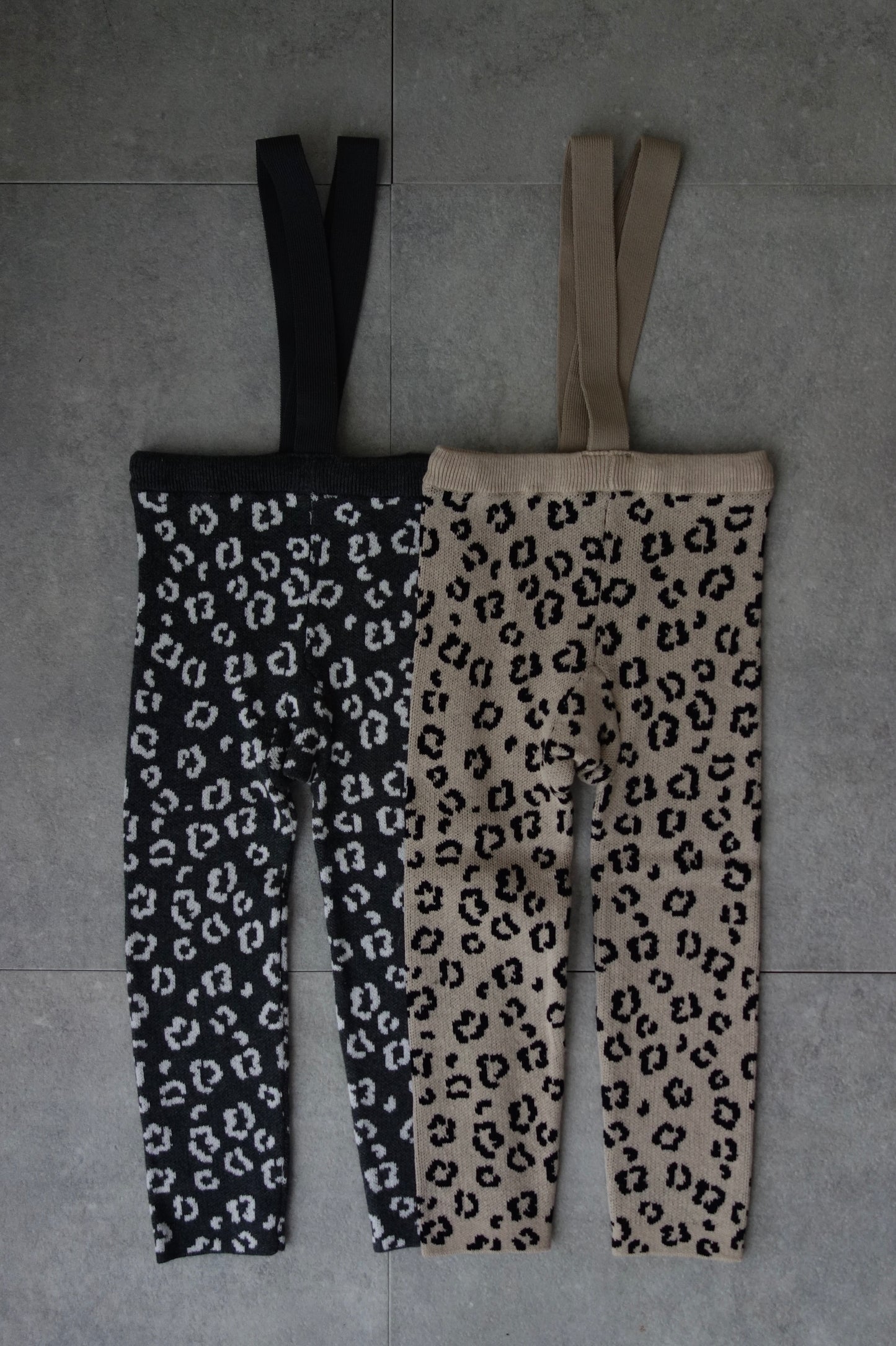 LEOPARD FOOTLESS KNIT TIGHTS