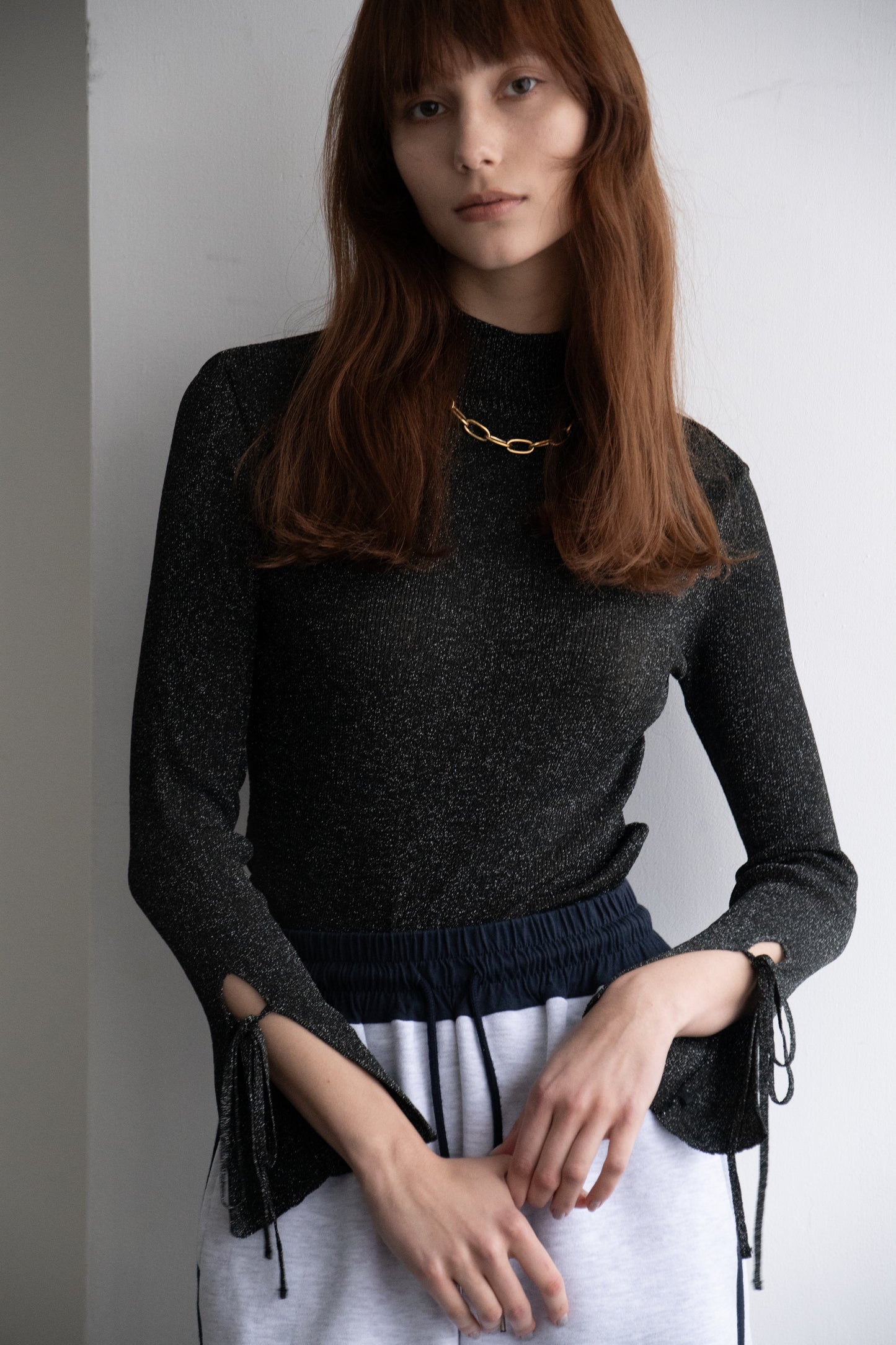 LAME RIBBON KNIT