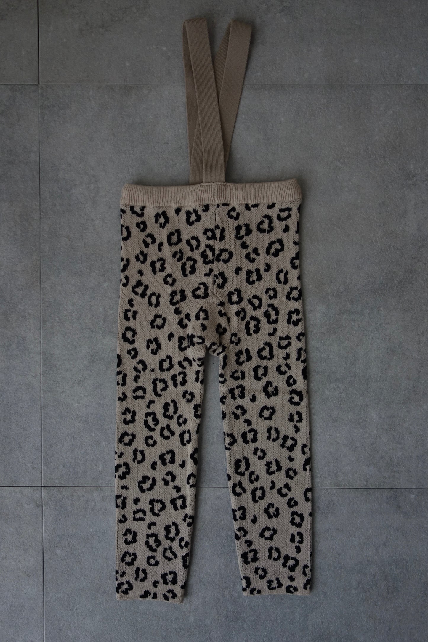 LEOPARD FOOTLESS KNIT TIGHTS