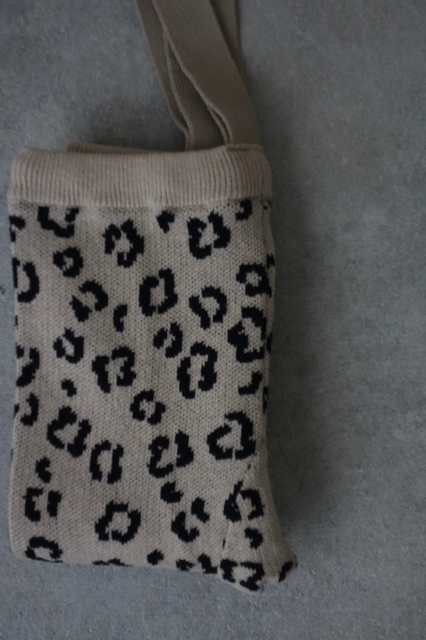 LEOPARD FOOTLESS KNIT TIGHTS