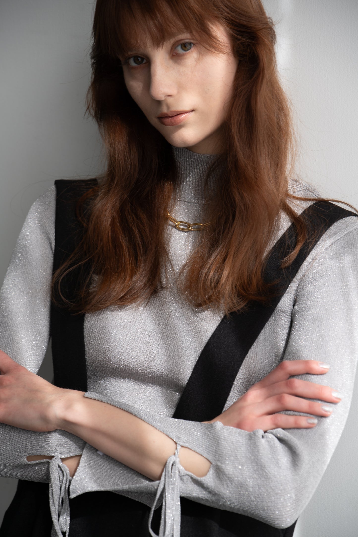 LAME RIBBON KNIT
