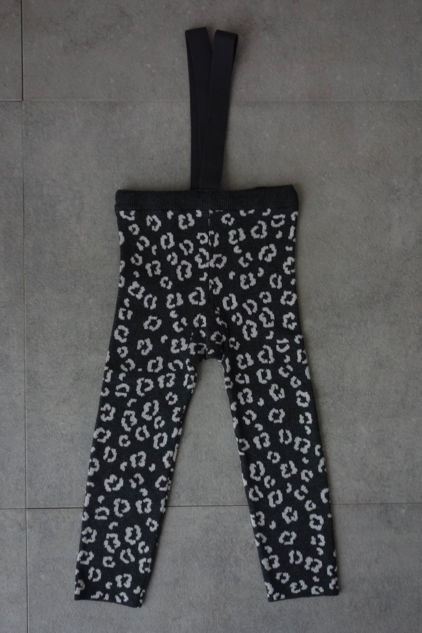 LEOPARD FOOTLESS KNIT TIGHTS