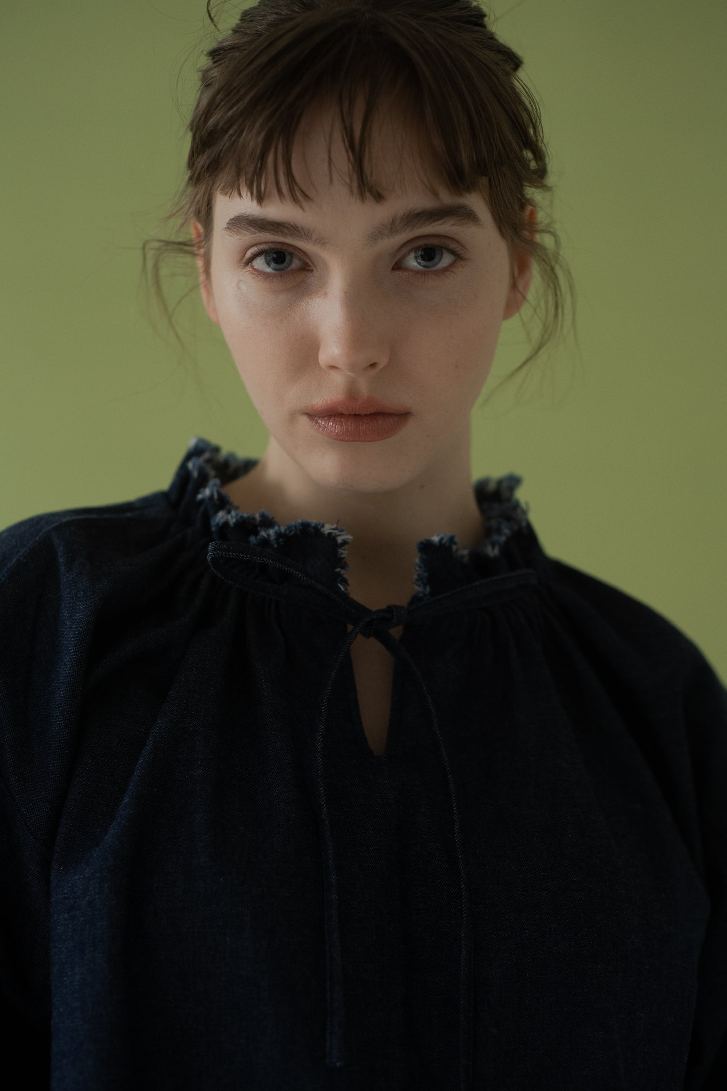 DENIM GATHER TOPS