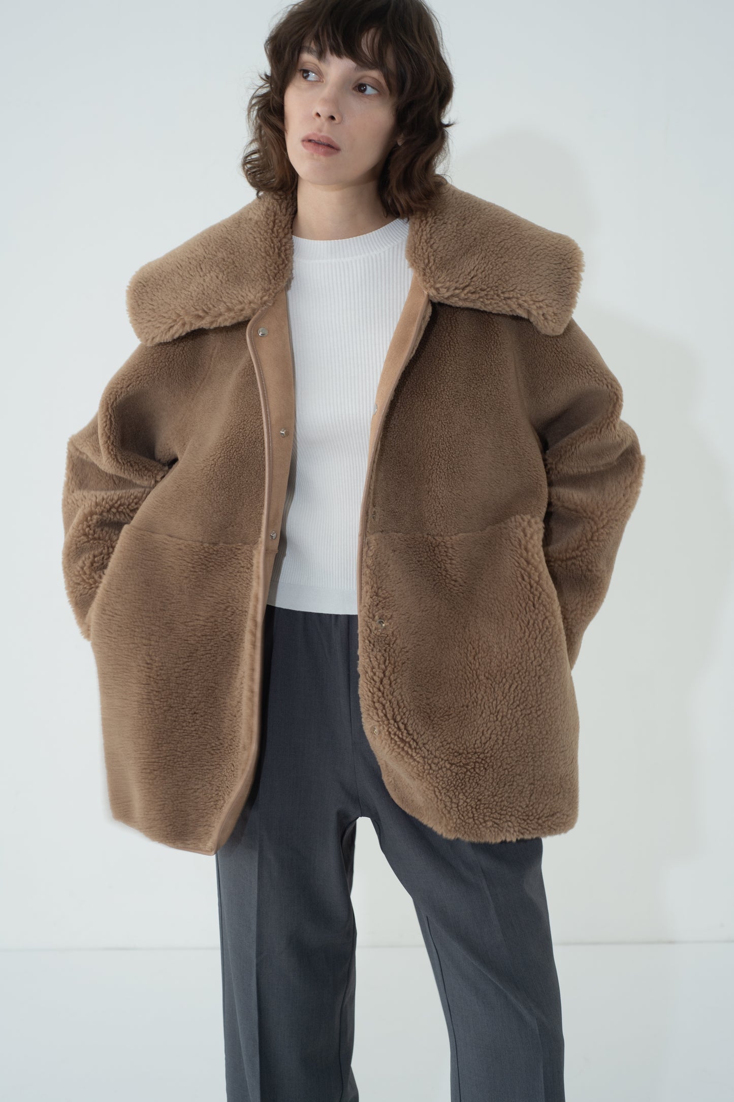BOA COLLAR COAT (BORDEAUX)
