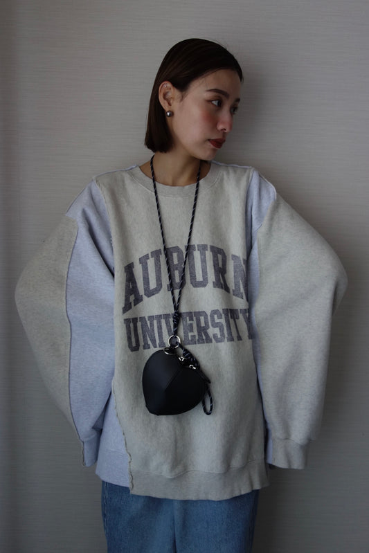 OVER PATCHWORK SWEAT TOPS (IVORY)