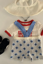 画像をギャラリービューアに読み込む, Flower tile suspender short pants
