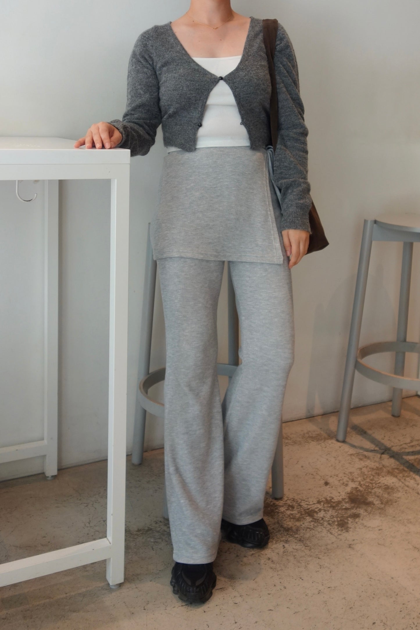 予約 / RIB WRAP SKIRT & FLARE PT