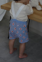画像をギャラリービューアに読み込む, Flower tile suspender short pants
