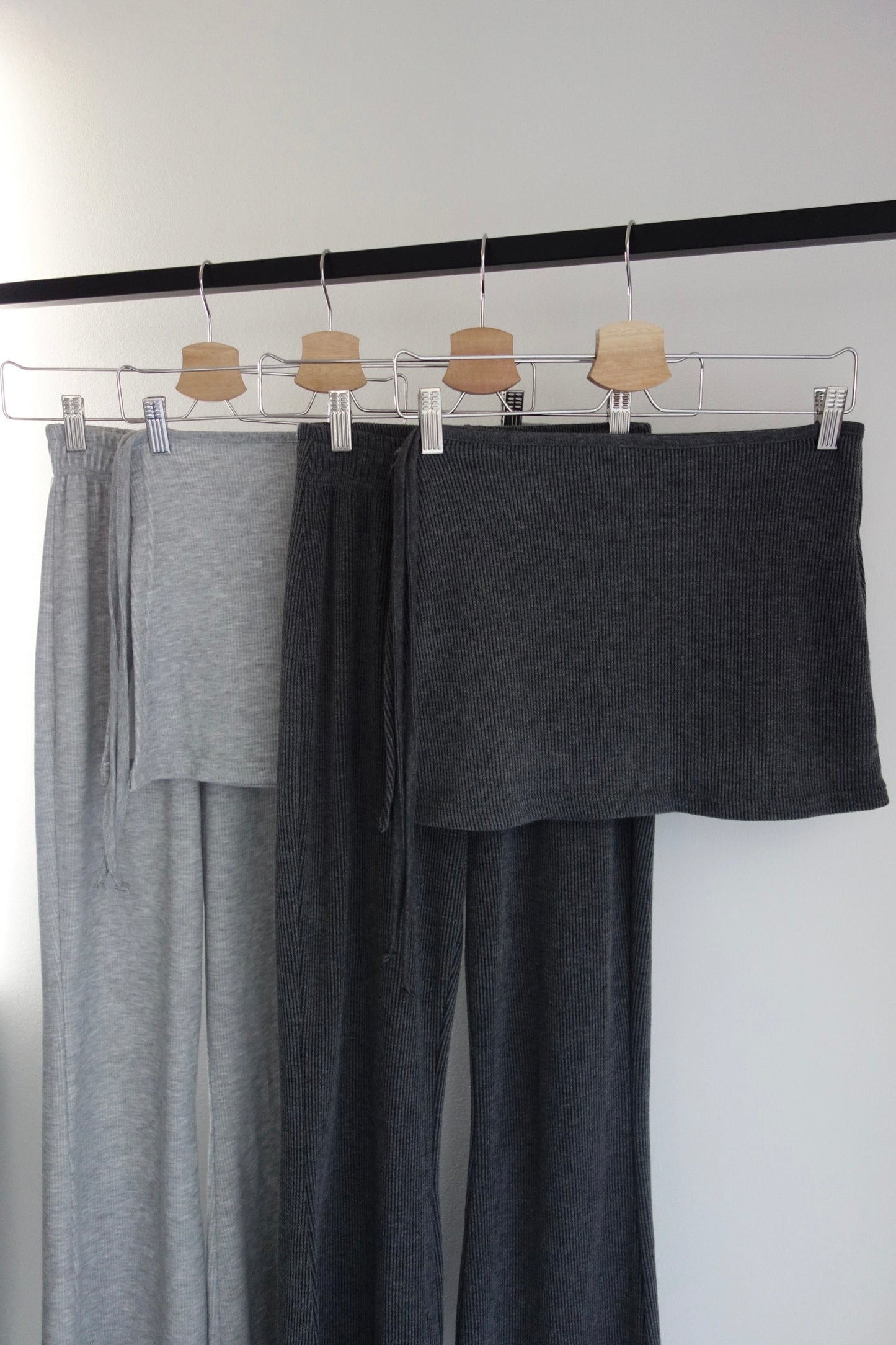 予約 / RIB WRAP SKIRT & FLARE PT