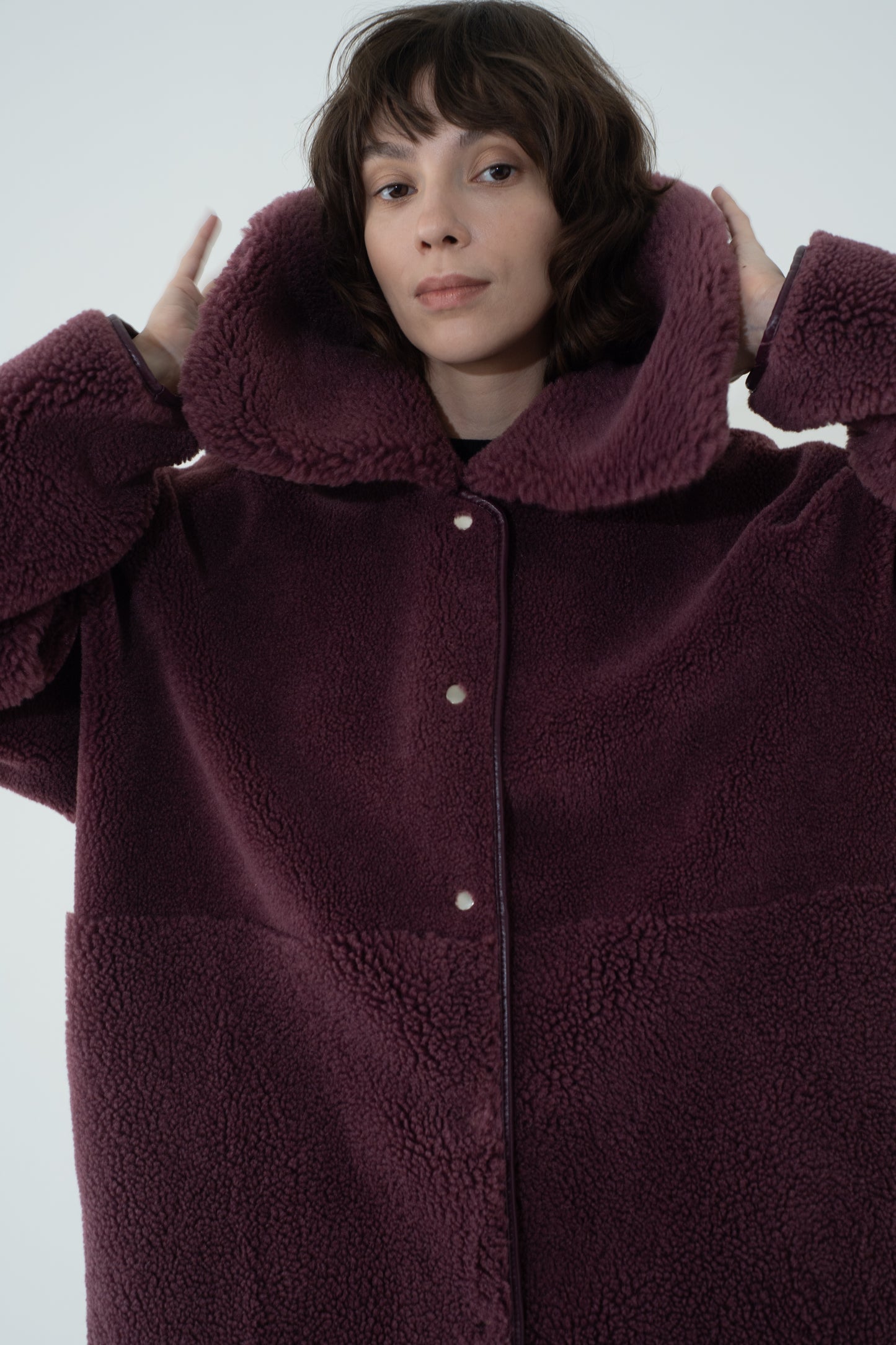 BOA COLLAR COAT (BORDEAUX)