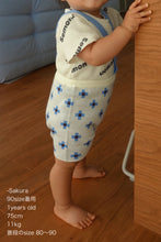 画像をギャラリービューアに読み込む, Flower tile suspender short pants
