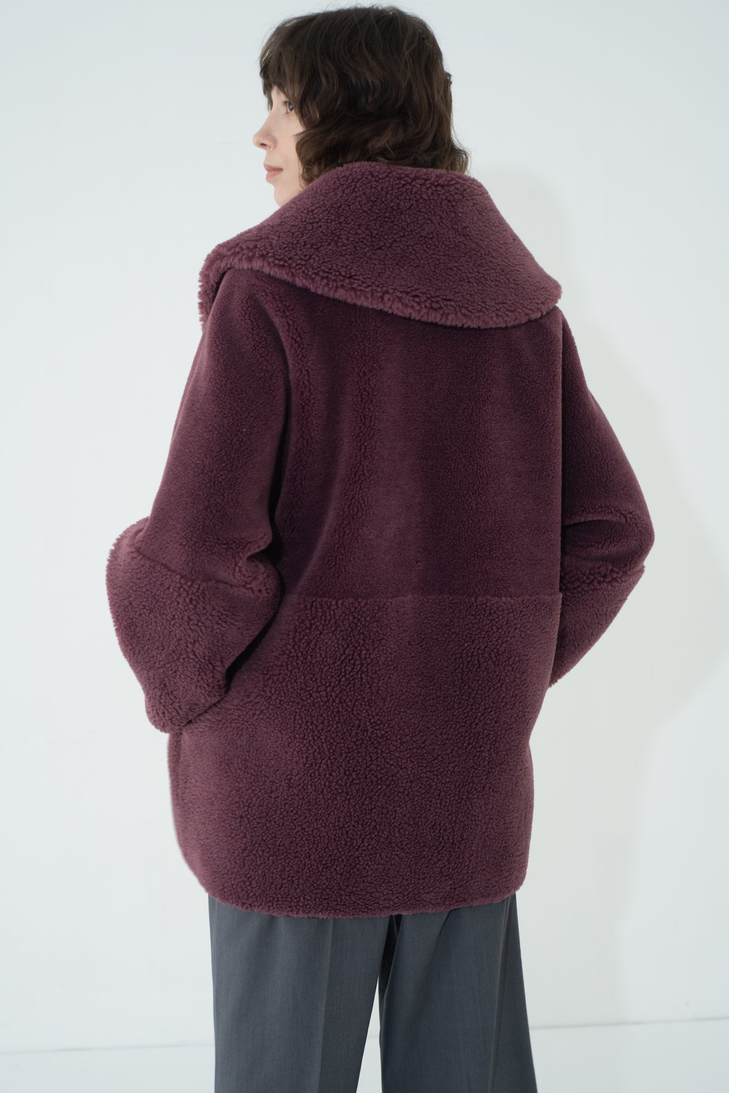BOA COLLAR COAT (BORDEAUX)