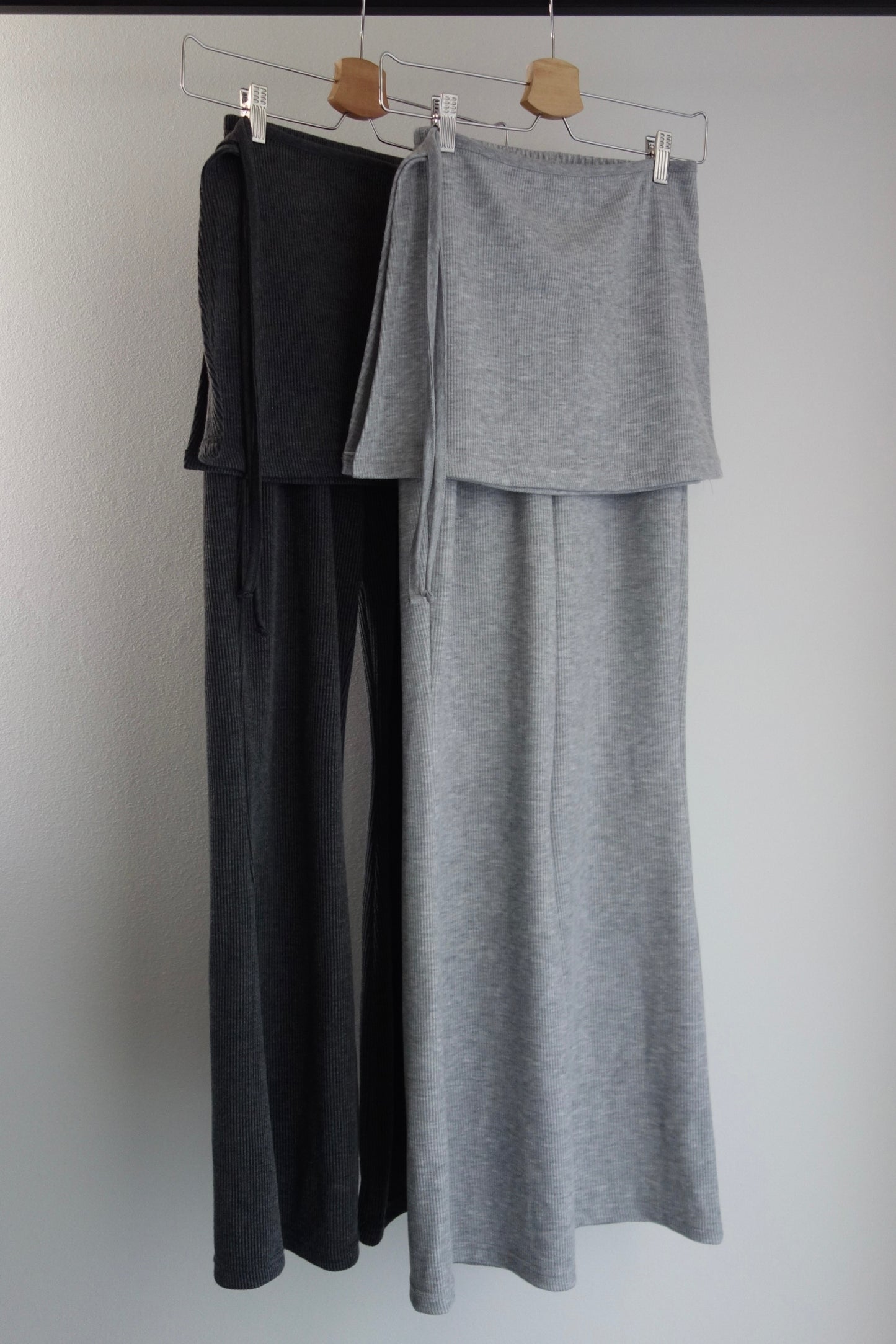 予約 / RIB WRAP SKIRT & FLARE PT