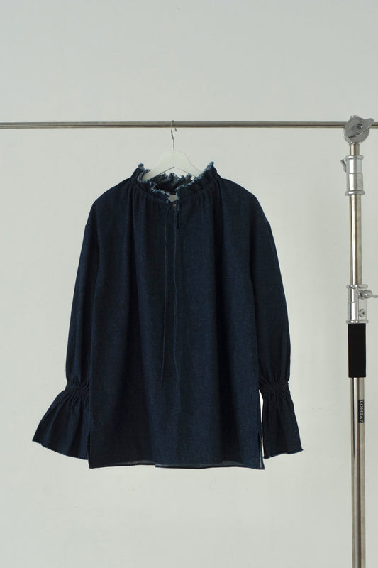 DENIM GATHER TOPS
